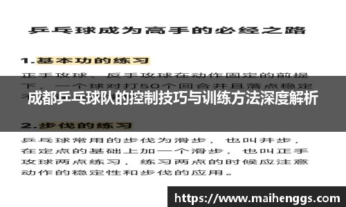 成都乒乓球队的控制技巧与训练方法深度解析